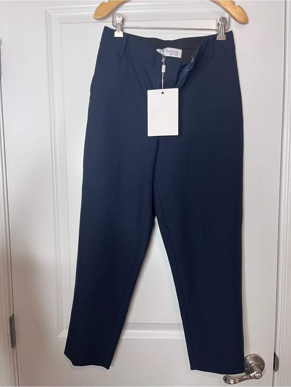 Mac Duggal Men's Dark Navy Dress Chinos